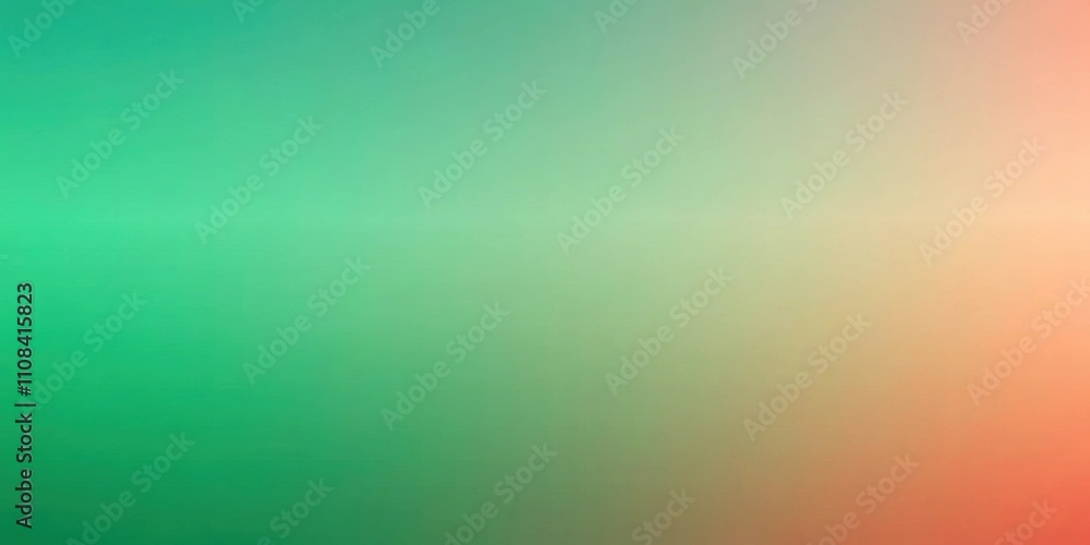 Obraz premium Soft abstract gradient blending green and coral tones, soft, abstract, gradient, green, coral, tones, background, wallpaper