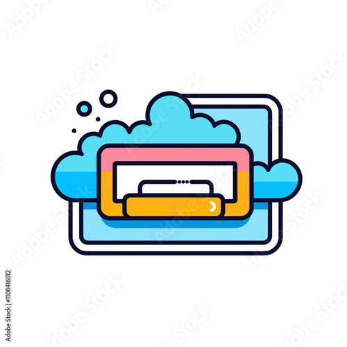 Abstract design for cloud storage