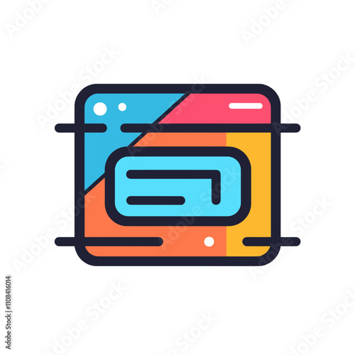 Vibrant abstract design with unique shapes