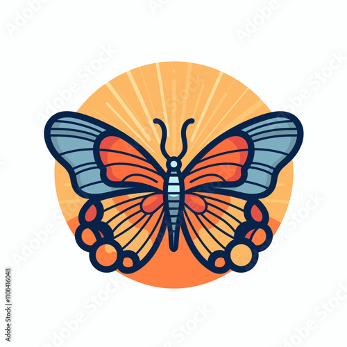 Vibrant butterfly illustration