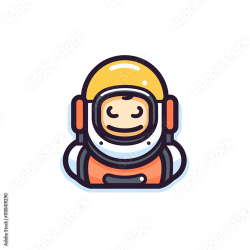 Cheerful astronaut character