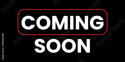 Coming soon text effect animation vedio, glitch effect.