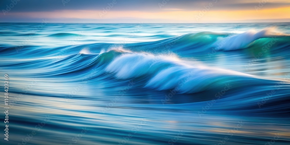 Abstract blur of ocean waves with gradient shades of blue, ocean, waves, water, blue, abstract, blur, gradient, sea Abstract blur of ocean waves with gradient shades of blue, ocean, waves, water, blue, abstract, blur, gradient, sea