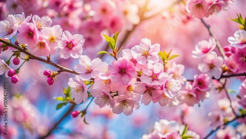 Flowers blooming on a tree in full spring bloom , spring, big, flowers, blossom, tree, nature, season, fresh, colorful