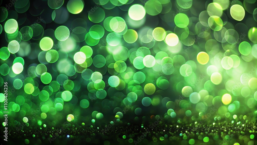 Fototapeta premium Blurry abstract green and black bokeh background, bokeh, abstract, green, black, colorful, soft focus, artistic