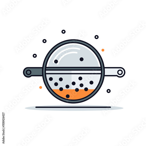 Sieving ingredients in a modern kitchen setup