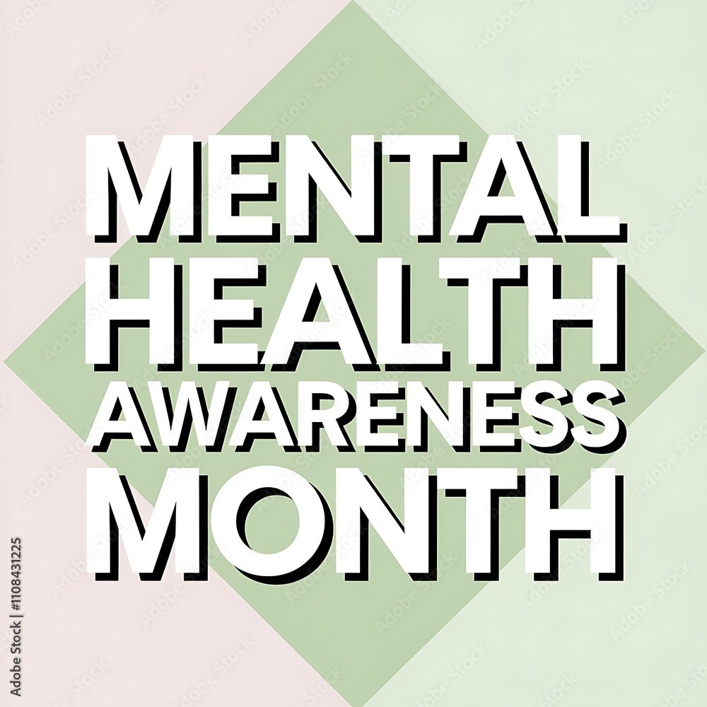 Obraz premium Mental Health Awareness Month Graphic Design