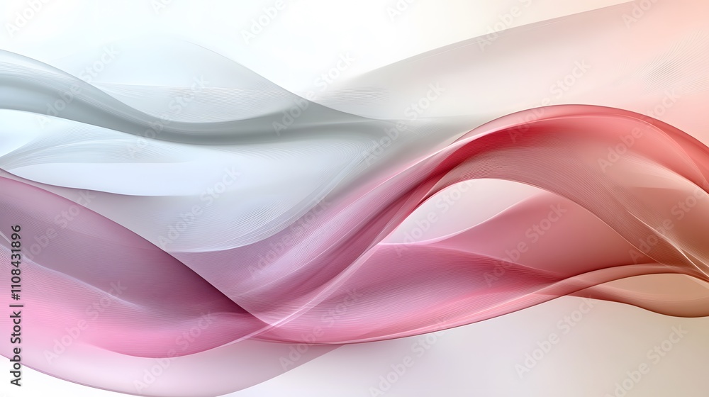 Fototapeta premium Abstract Pink and Gray Wave Design Artwork