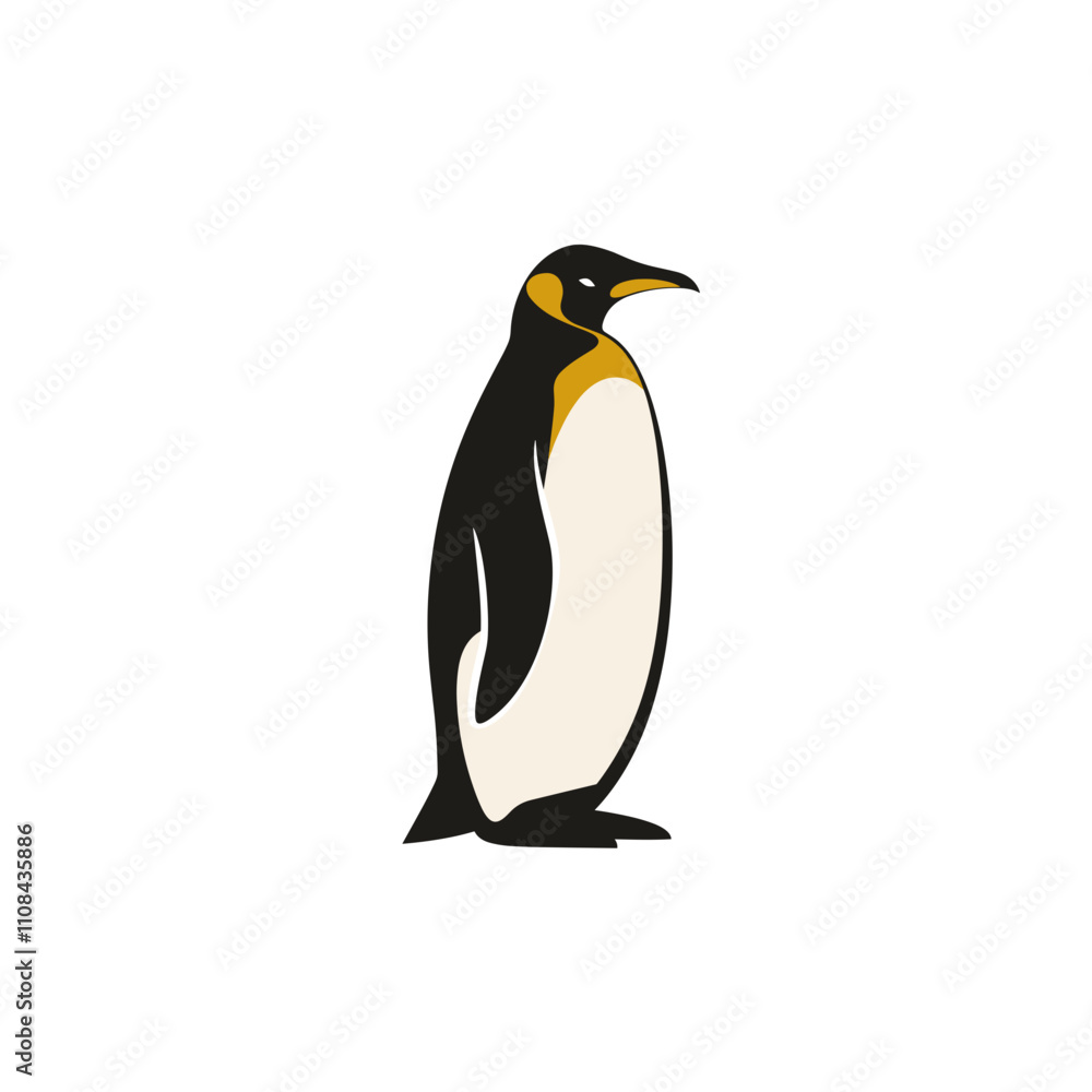 Fototapeta premium King penguin standing proudly on the ice