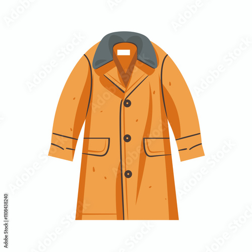 Stylish orange coat suitable for chilly weather conditions