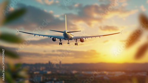 Wallpaper Mural Concept of airplane travel to exotic destination Torontodigital.ca