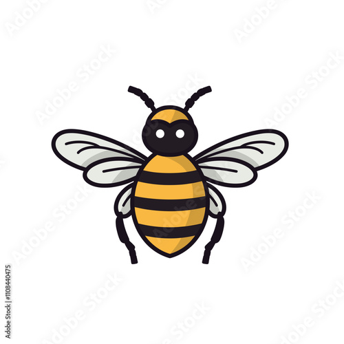 Cute vector bee design perfect for nature-themed projects
