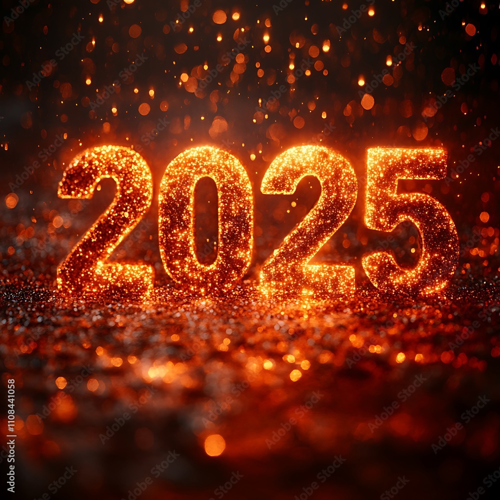 Number Happy New Year 2025 Made of Sparkling Numbers. Number Happy New Year 2025 Made of Sparkling Numbers.