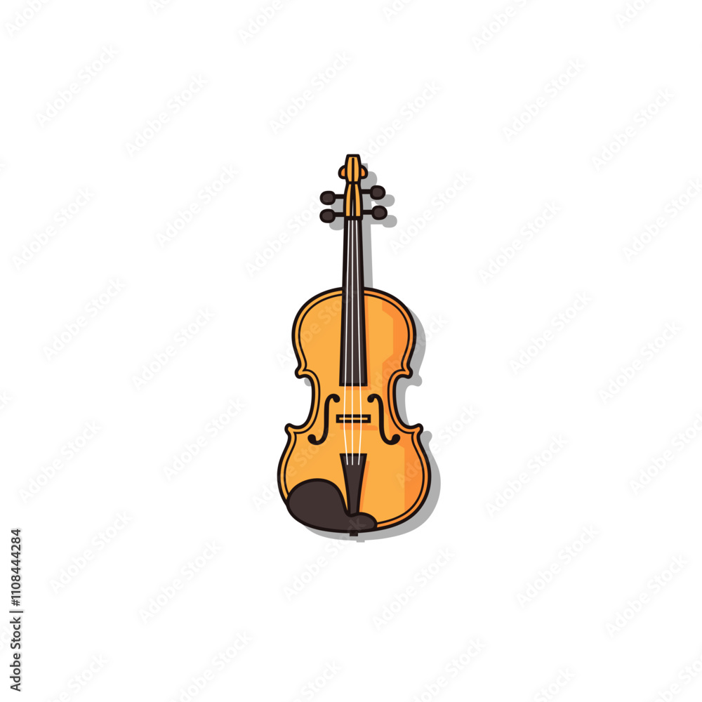 Fototapeta premium Violin in a simple design showcasing craftsmanship and elegance