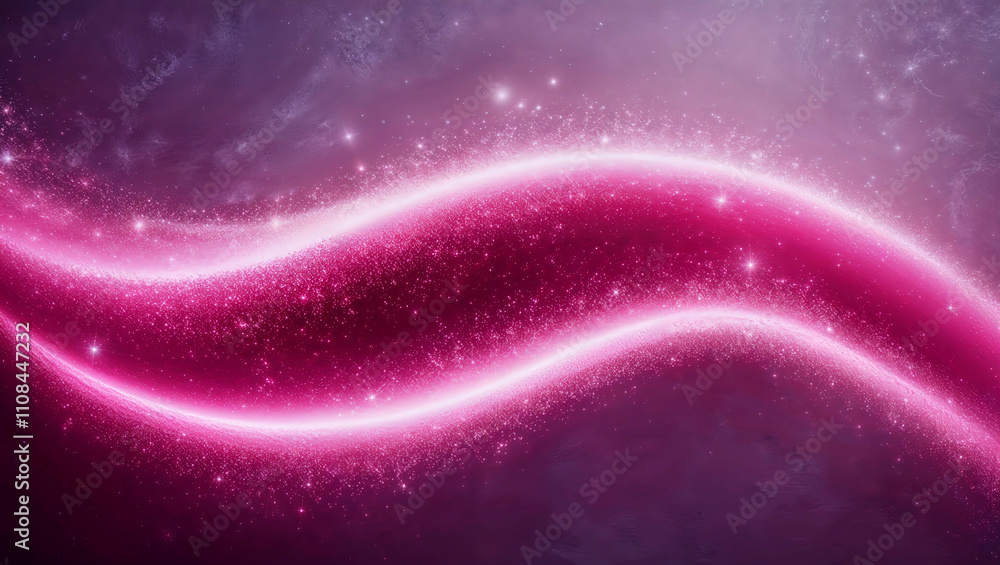 Futuristic pink wave of particles and shining stars creating a vibrant glowing background. Generative AI Futuristic pink wave of particles and shining stars creating a vibrant glowing background. Generative AI