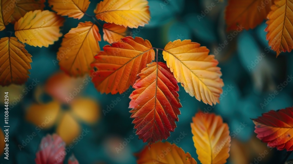 Fototapeta premium Autumn leaves close-up.