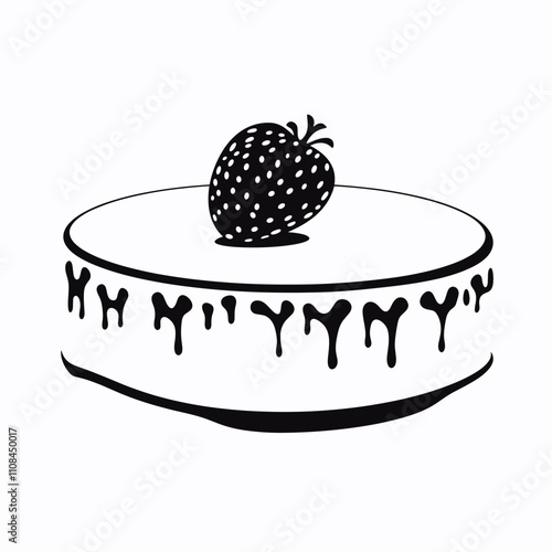 Delicious dessert with a strawberry topping on a creamy cheesecake base
