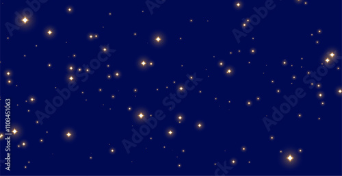 decorative sparkle background with golden light effect