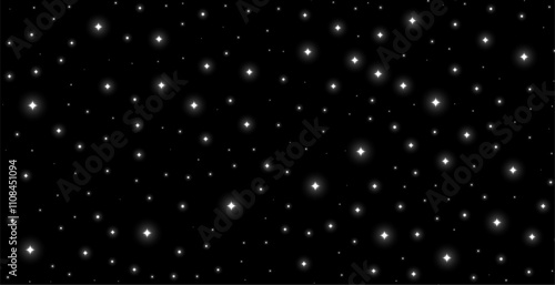 decorative glowing sparkle dark background with magical effect