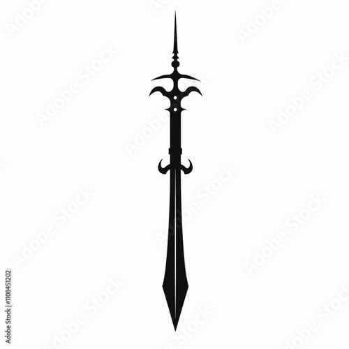 Decorative spear design showcasing intricate details and elegant shape for artistic purposes