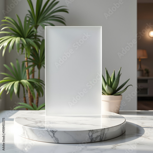 A translucent acrylic sheet with frosted edges photo