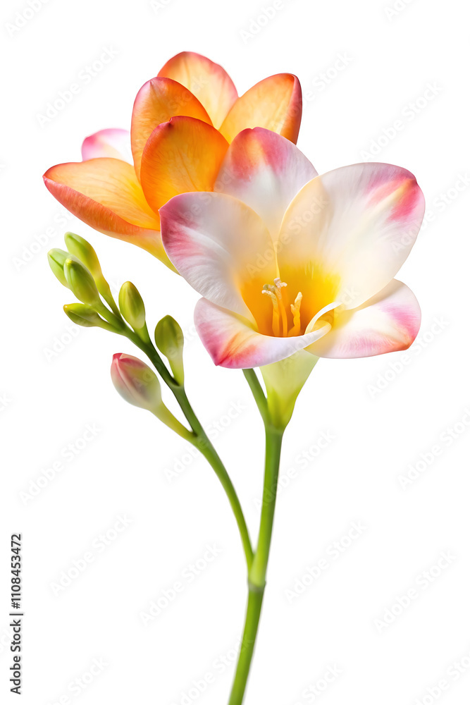 Fototapeta premium yellow rose isolated on white