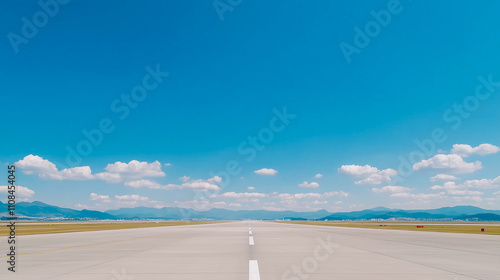 empty runway of airport