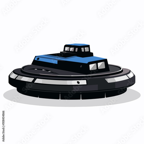 Unique futuristic hovercraft design suited for urban transportation and leisure activities