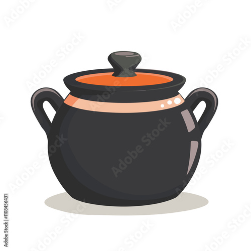 Classic cooking pot with lid in a simple design for home kitchens and culinary use
