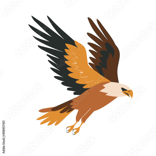 Majestic bird of prey soaring high against a clear sky