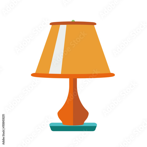 Colorful table lamp with a round shade and a stylish base for brightening any room