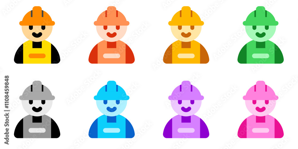 Editable construction worker, engineer vector icon. Construction, tools, industry. Part of a big icon set family. Perfect for web and app interfaces, presentations, infographics, etc Editable construction worker, engineer vector icon. Construction, tools, industry. Part of a big icon set family. Perfect for web and app interfaces, presentations, infographics, etc