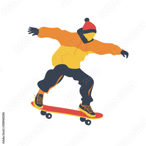 Boy performing a skateboard trick at a skate park during the afternoon