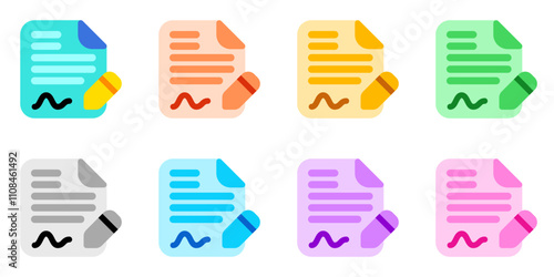 Editable contract, form, signature, file, document vector icon. Business, work, job, office. Part of a big icon set family. Perfect for web and app interfaces, presentations, infographics, etc photo