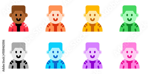 Editable person with army buzz flattop haircut avatar vector icon. User, profile, identity, persona. Part of a big icon set family. Perfect for web and app interfaces, presentations, infographics, etc