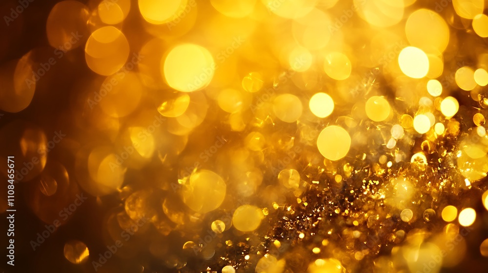 Fototapeta premium Luxurious Golden Textures and Glittering Spheres - Shimmering Metallic Background Collection