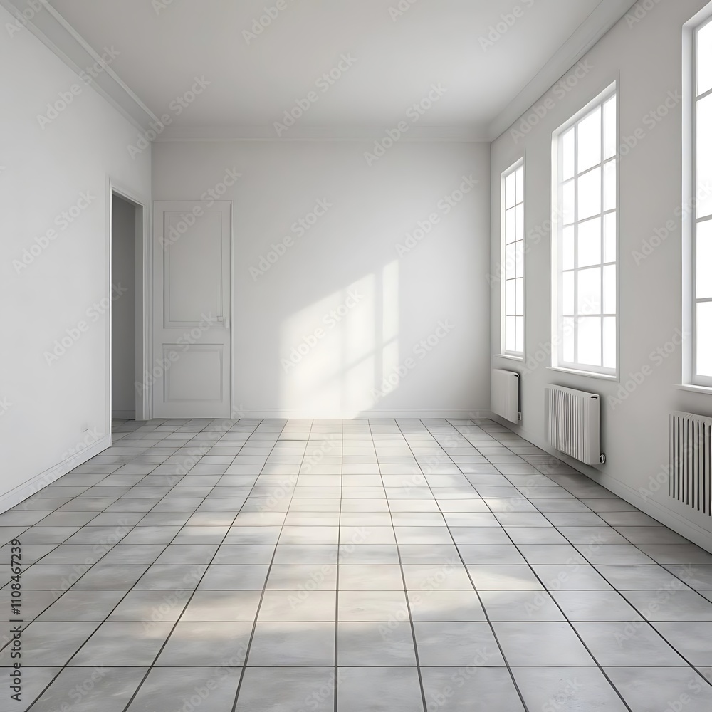 Obraz premium empty white room