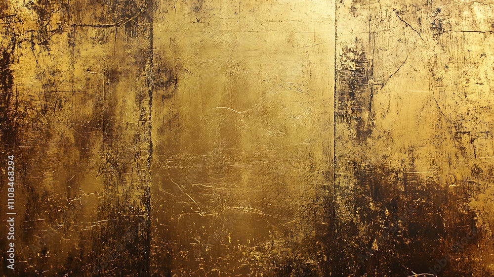 Obraz premium Luxurious Golden Textures and Glittering Spheres - Shimmering Metallic Background Collection