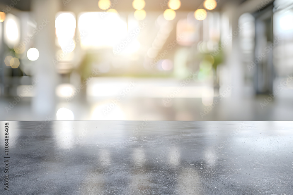 A blurred interior space with a focus on a textured surface in the foreground. A blurred interior space with a focus on a textured surface in the foreground.