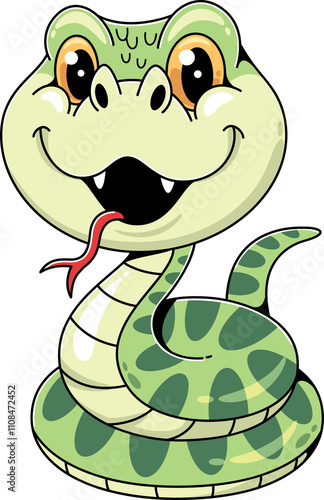 Playful Cartoon Snake Illustration