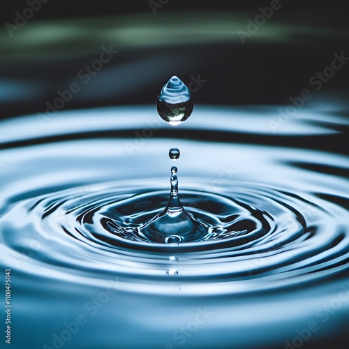 A drop of water falling into a puddle, creating a ripple effect, symbolizes the significant impact of individual actions on fostering positive change. photo