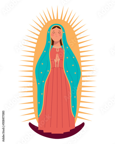 virgin of guadalupe cartoon