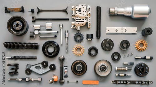 background Car and motorcycle spare parts, collection of car and motorcycle spare parts