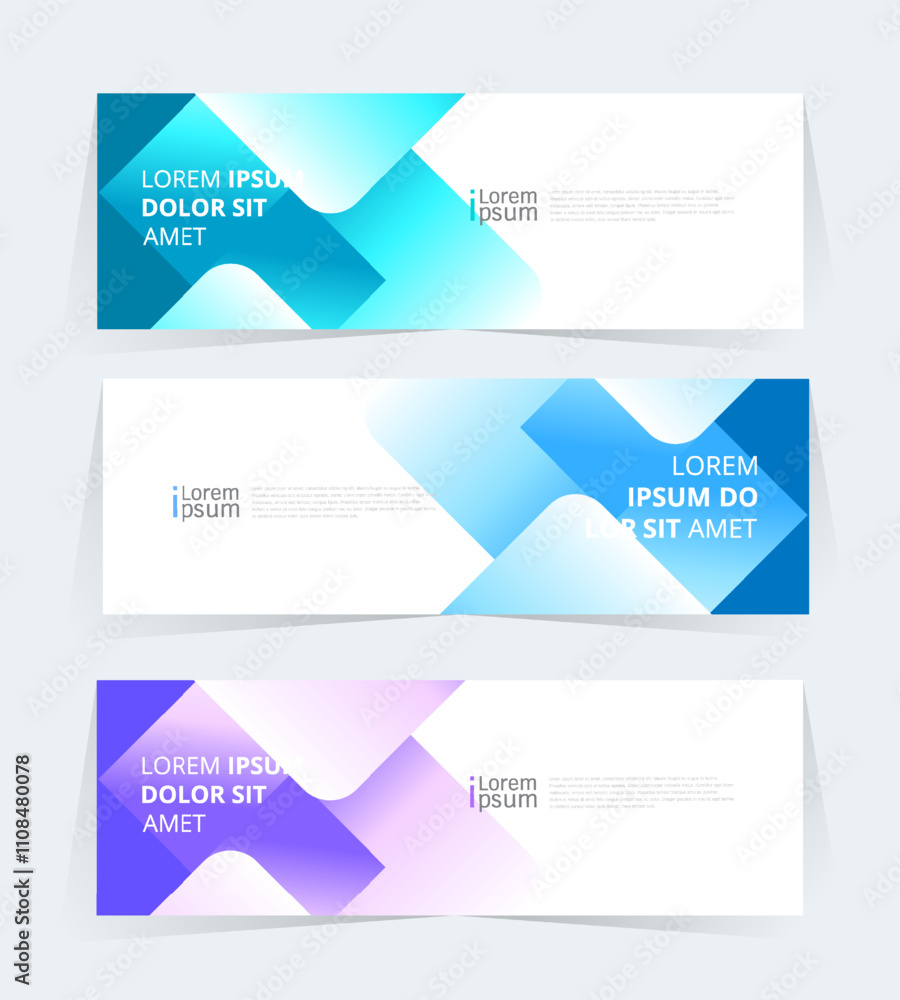 Fototapeta premium Geometric banner design with Vector presentation template.
