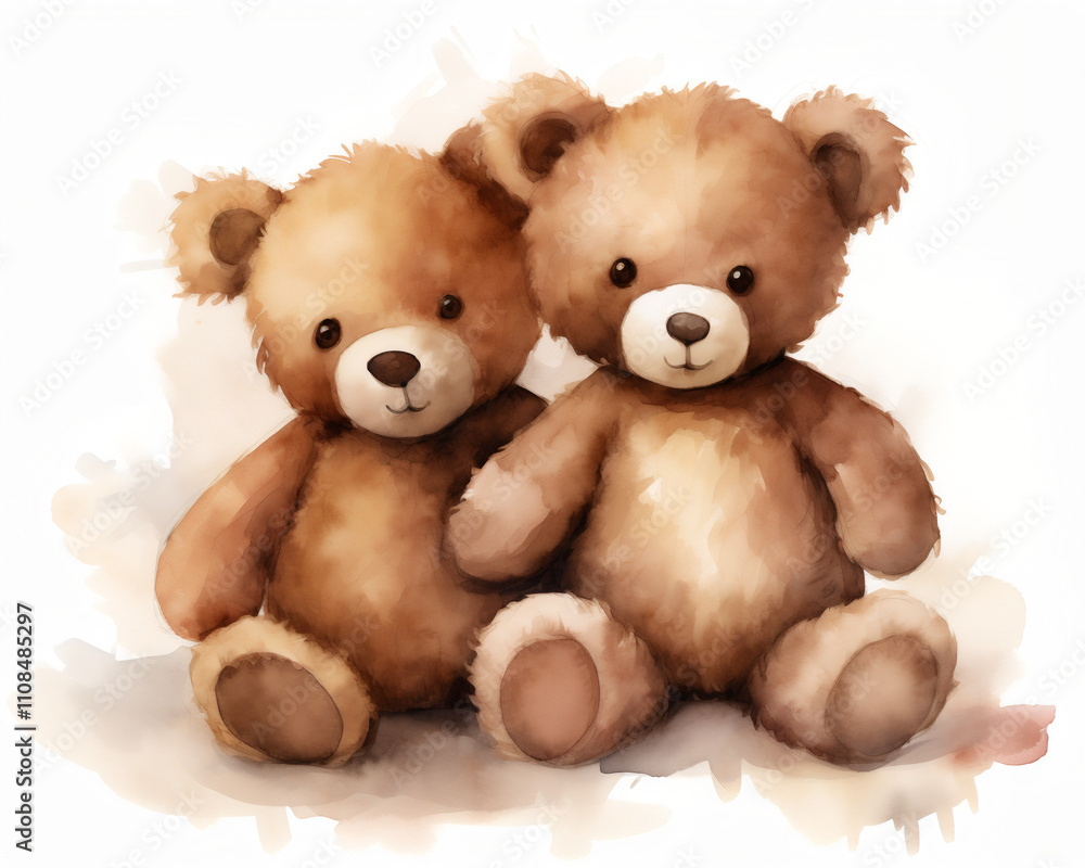 Obraz premium two teddy bears