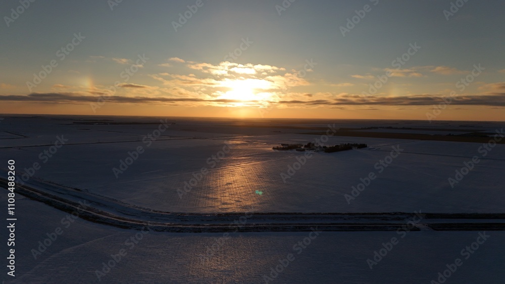 Fototapeta premium Cold Winter Sunset