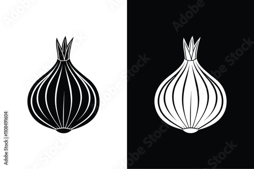 Elegant Scallion Icon. Perfect for Meal, Herb, and Spice Illustrations