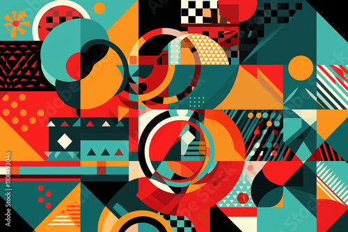 Abstract geometric pattern background