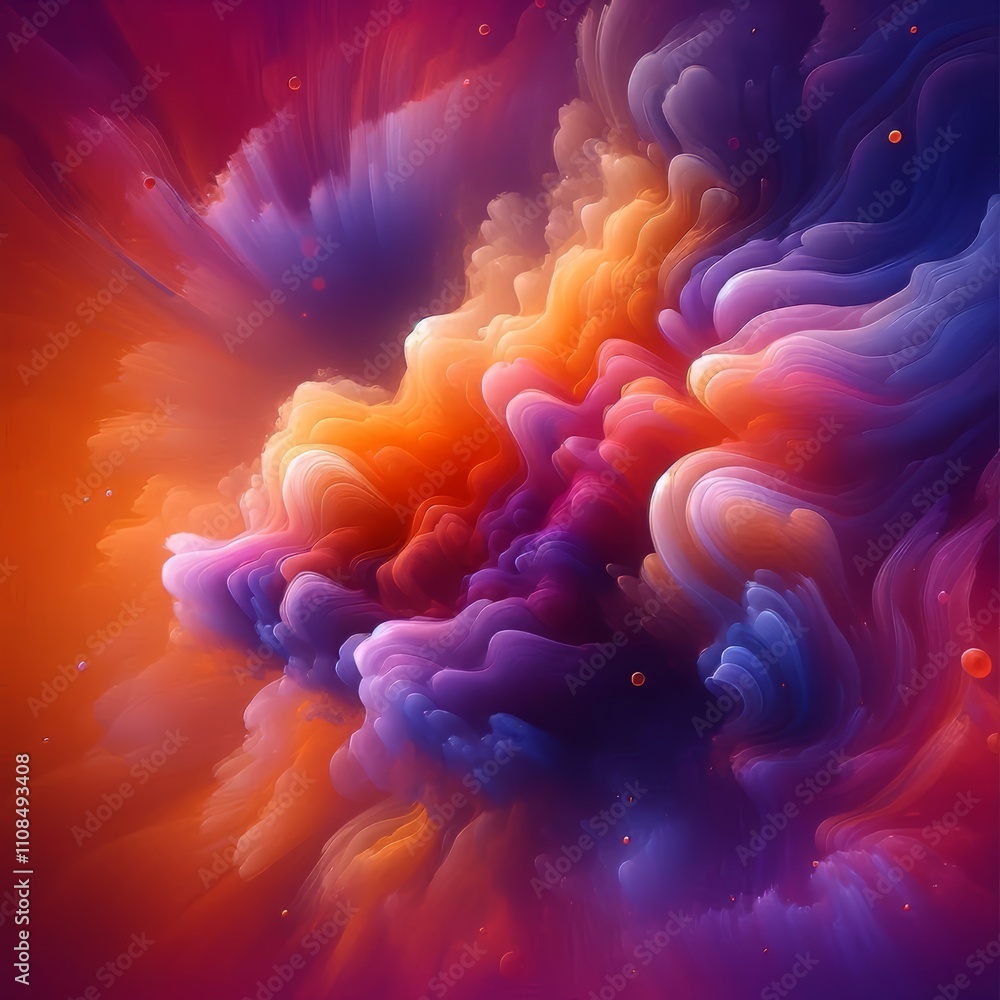 Obraz premium orange and blue smoke background