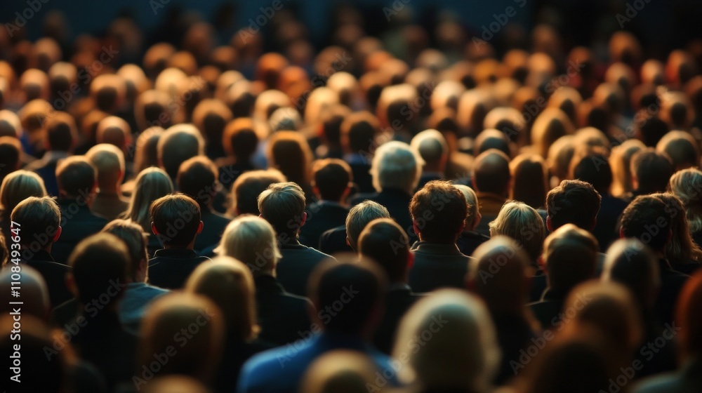 Obraz premium A Large Crowd of People Seen from Behind